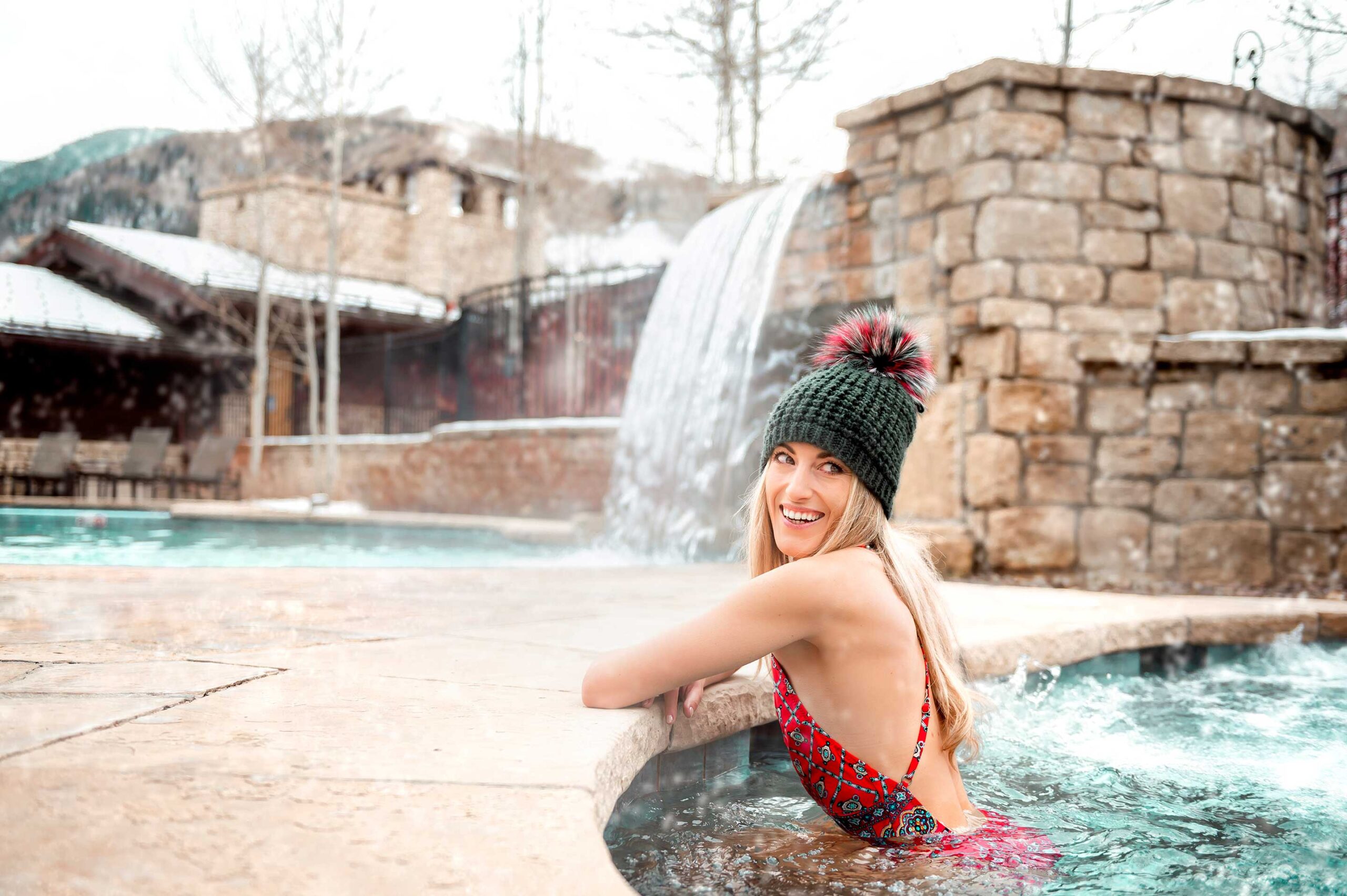 Lodge Tower mountain side pool