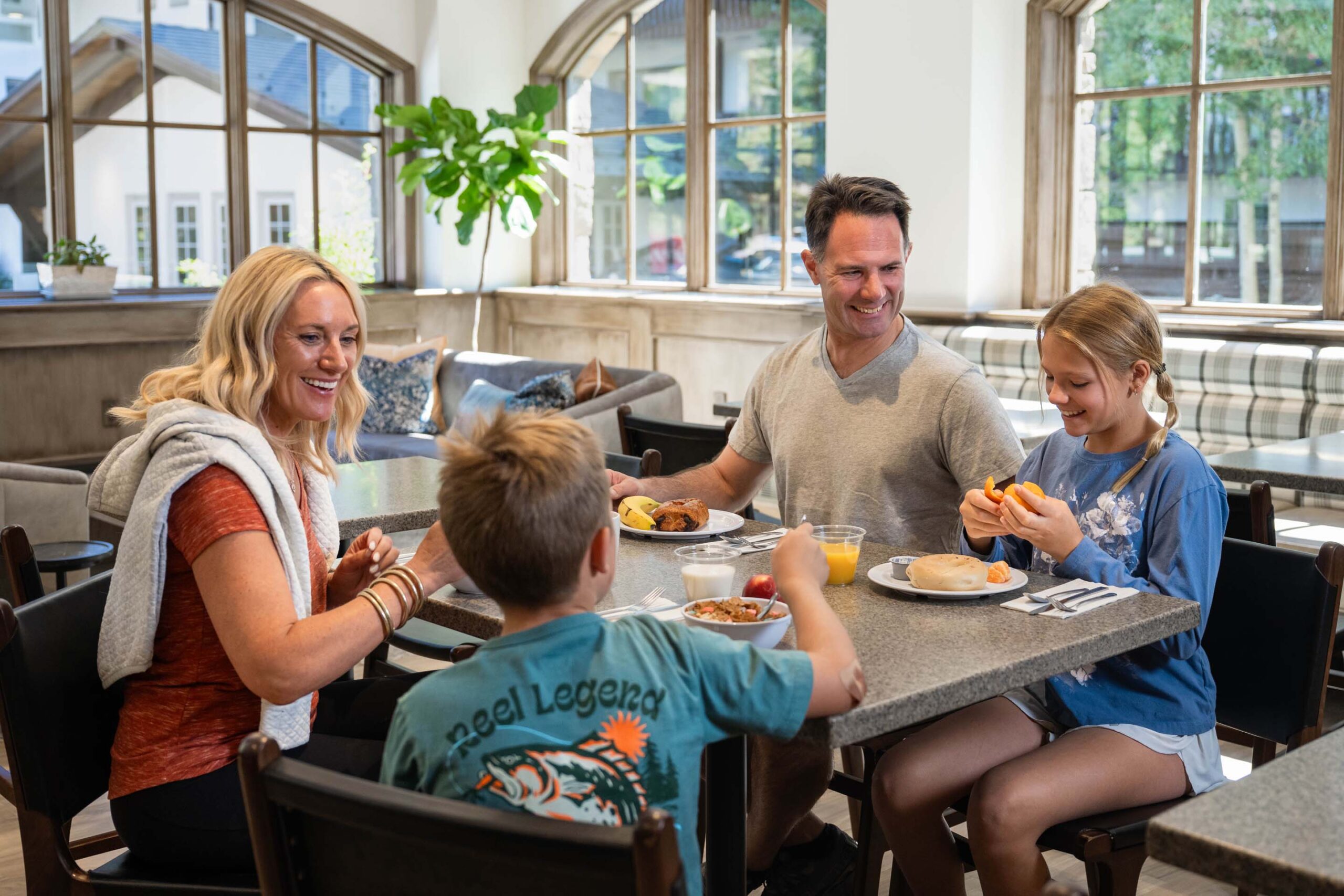 Lodge Tower Vail, Colorado Family breakfast at Lodge Tower